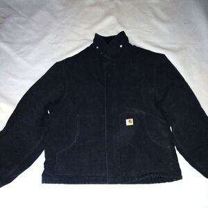 Carhartt Men's Black Chore Jacket with Corduroy Collar